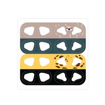 나인어클락 미니동물 에어팟 1/2세대 철가루 방지 스티커, 나무늘보 + 기린