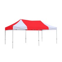 홍캐노피 스틸 접이식 행사용 캐노피천막 32mm x 2.5 x 2.5 m, 빨강(중앙) + 백색, 1개