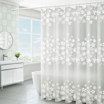 앤티스 플라워 큐브 샤워커튼 120 x 180 cm, 2개