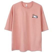 벤힛 삼색냥 오버핏 반팔티셔츠