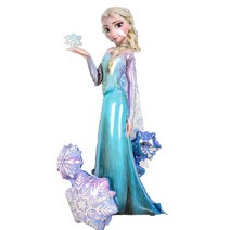 아나그램 겨울왕국 엘사 공기주입전용 에어워커 은박 풍선 세트 144cm, 혼합색상