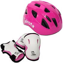 발로타 유아용 키즈헬멧 + 보호대 보호장비세트, 핑크