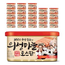 롯데햄 의성마늘 로스팜 통조림, 200g, 24개