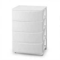 아이리스 심플 코로네 체스트 플라스틱 4단 서랍장 CLN-544, 화이트, 1개