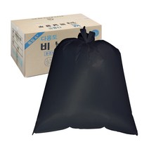 킹스봉 평판형 분리수거 비닐 봉투 검정 대+, 90L, 500개