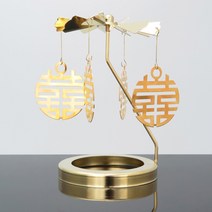 콩 캔들 회전 토퍼 더블해피 K Items 09 대, 골드