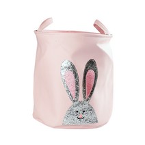 패브릭 정리함 수납 바구니 반짝반짝 토끼