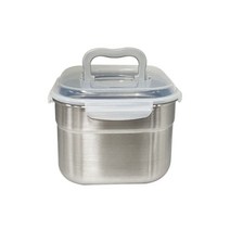 올품락 정사각핸디 밀폐용기 2호 라이트그레이, 5.9L, 1개