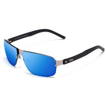 지프 고선명 편광 선글라스 RA6184L18 + 케이스 랜덤발송, 프레임(유광 실버), 렌즈(블루 미러)