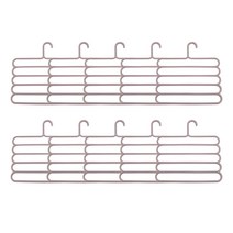 블럭마트 다층 바지 옷걸이, 브라운, 10개입