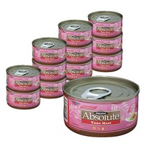 앱솔루트홀리스틱 고양이 캔 간식 헤어볼 80g, 참치, 12개