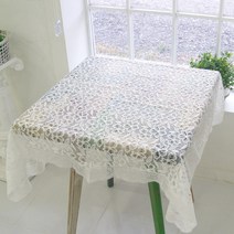 바이데코 블루밍 자카드 레이스 테이블 러너, 화이트, 30 x 180 cm