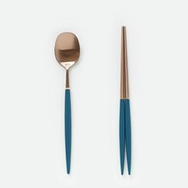 제이테이블 소소 망고 로즈골드 수저세트 오션, 1세트, 숟가락 + 젓가락