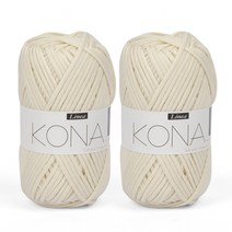 브랜드얀 코나 뜨개실 2p, 백아이보리, 2개