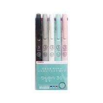 제브라 블렌 3색볼펜 0.5mm 5p, 블랙, 그레이, 화이트, 블루그린, 핑크, 1개