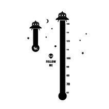투페이지 유에포키2 키재기 스티커 D022, 검정색