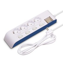 하이탭 디자인 안전 개별 스위치 멀티탭 4구 16A HIPMP-4, 5m, 1개