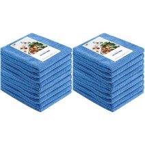 쓱싹 바둑이 초극세사 주방행주 블루, 18개