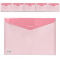 비팬시 멜로우 봉투화일 가로형 A4, 핑크, 6개