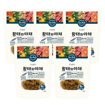 후코홀릭 강아지 간식 120g, 황태 + 야채 혼합맛, 5개