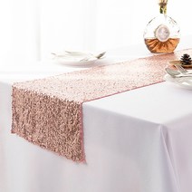 알럽홈 스팽글 컬러 파티 테이블러너, 로즈골드, 30 x 250 cm