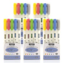 펜맥스 포근한 마일드컬러 형광펜 5색 세트, GOLD, RED, GREEN, DARK BLUE, GLAY, 5세트