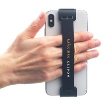 윌비 클립온2 노패드 스마트폰용 핸드 스트랩, 블랙, 1개