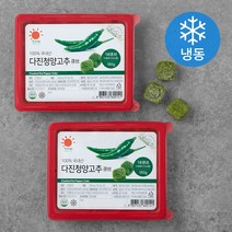 엔젤식품 국내산 다진청양고추 큐브 (냉동), 180g, 2개