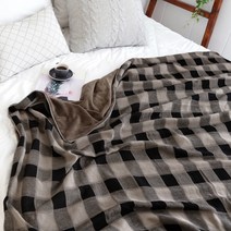 까사베르데 모니카 체크 극세사 양면담요