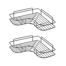 윰스 코너형 다용도 선반 랙 2p, 블랙
