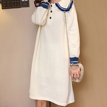 마켓A 밴딩 프릴 하프 버튼 임산부 원피스