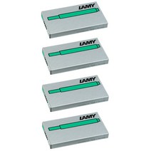 LAMY T10 만년필용 일회용 잉크 카트리지 5p, green, 4개