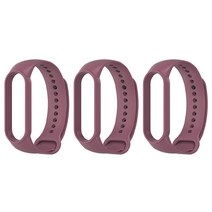 뽀마 샤오미 미밴드5/6 전용 호환 컬러 스트랩, 와인, 3개