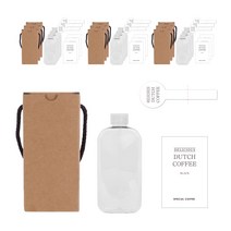 납작페트병 300ml 투명캡 + 전용박스 + 심플 더치커피S 스티커 + 심플 더치커피 봉인스티커, 10세트