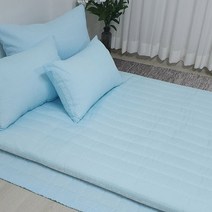 이룸앤 쿨이시어 냉감 누빔 요커버 + 요솜 세트, 시어블루