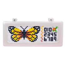 블링블링 하트 번호판 주차 비즈 큐빅 보석 십자수 DIY 키트, 노랑나비(진주), 1개