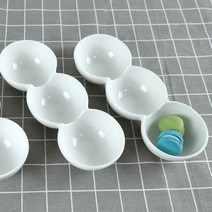 레겐보겐 퓨어화이트 세칸 나눔접시 빈, 화이트, 2개