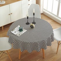 마켓감성 패브릭 홈 원형 테이블보, 타입6, 150cm