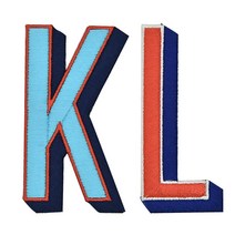 패션포인트 자수 와펜 알파벳입체 세트 대, K, L, 1세트