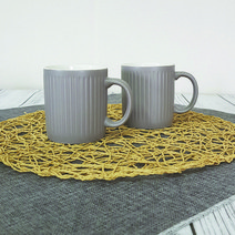 벨루즈까사 솜사탕 파스텔 머그컵, 브라운카키, 2개