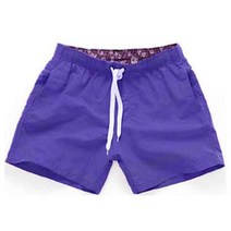 모던지 남성용 3부 비치 반바지, 퍼플