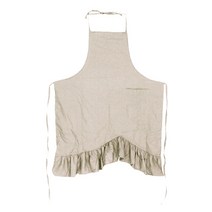 윰스 린넨 주름 앞포켓 민소매 앞치마 베이지 1개