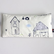 와이즈마마 유아용 순면 편백메밀베개 20 x 40 cm, 스톰