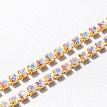 네일은재료빨 큐빅 네일 체인 6종 세트 2mm, AB, 1세트