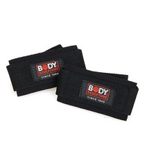 바디스컬쳐 웨이트 리프팅 스트랩 2p, 블랙