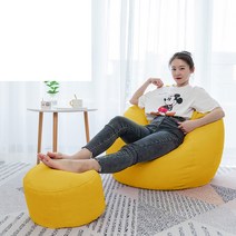 가팡 방수형 안락의자 + 발쿠션 세트 04번, 옐로우