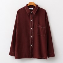 엔비룩 여성용 배색 스티치 셔츠