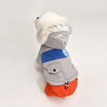 더플로우 겨울산책이 즐거워지는 강아지 캐쥬얼 다운자켓, 그레이