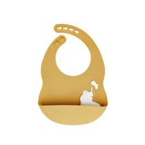 코아코아 실리콘턱받이, 머스타드, 1개