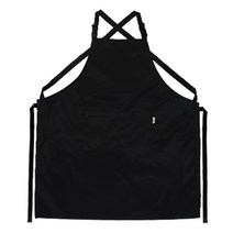 더해피 성인 무지 방수 앞치마 버클 X자형 소, 블랙, 1개